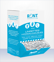 Boite de 50 lingettes nettoyantes en sachet individuel pour aides  auditives, embouts et bouchons